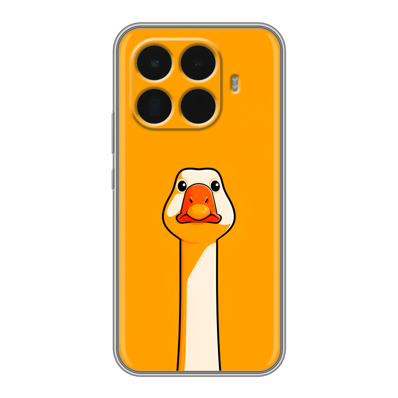 Силиконовый чехол на Xiaomi 15T Pro с принтом Смешная утка Силиконовый чехол на Xiaomi 15T Pro с принтом Смешная утка