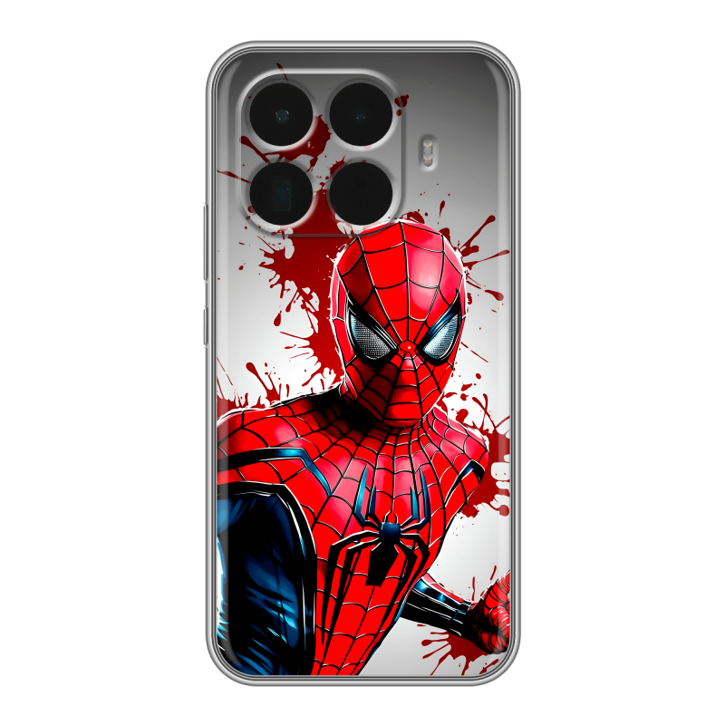 Силиконовый чехол на Xiaomi 15T Pro с принтом Spiderman Человек паук Силиконовый чехол на Xiaomi 15T Pro с принтом Spiderman Человек паук