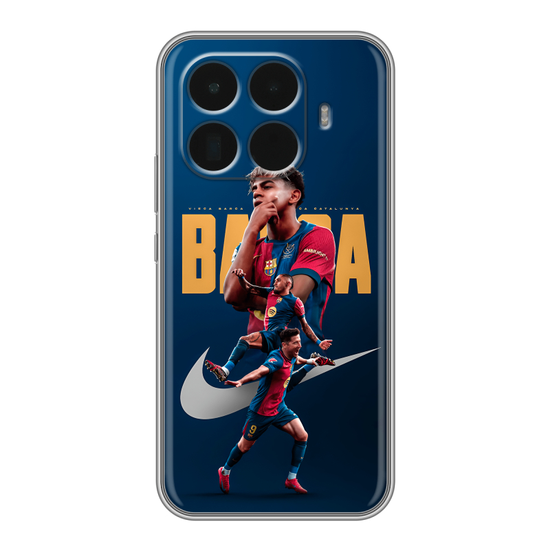 Силиконовый чехол на Xiaomi 15T Pro с принтом Барселона Barca Yamal Силиконовый чехол на Xiaomi 15T Pro с принтом Барселона Barca Yamal