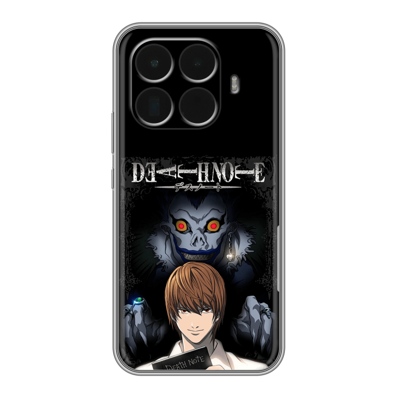 Силиконовый чехол на Xiaomi 15T Pro с принтом Death note Тетрадь смерти Силиконовый чехол на Xiaomi 15T Pro с принтом Death note Тетрадь смерти