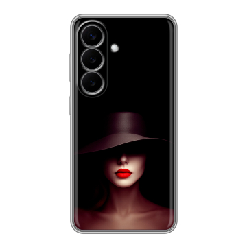 Силиконовый чехол на Samsung Galaxy S26 с принтом Девушка в шляпе Силиконовый чехол на Samsung Galaxy S26 с принтом Девушка в шляпе