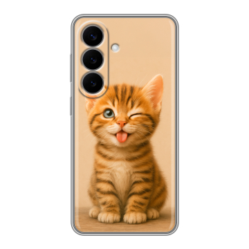 Силиконовый чехол на Samsung Galaxy S26 с принтом котенок Силиконовый чехол на Samsung Galaxy S26 с принтом котенок