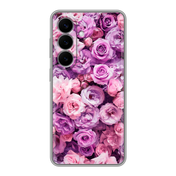 Силиконовый чехол на Samsung Galaxy S26 с принтом лавандовые розы Силиконовый чехол на Samsung Galaxy S26 с принтом лавандовые розы