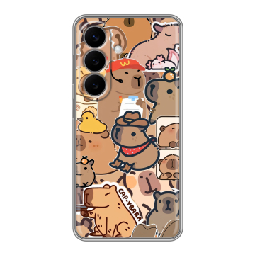 Силиконовый чехол на Samsung Galaxy S26 с принтом капибара Силиконовый чехол на Samsung Galaxy S26 с принтом капибара