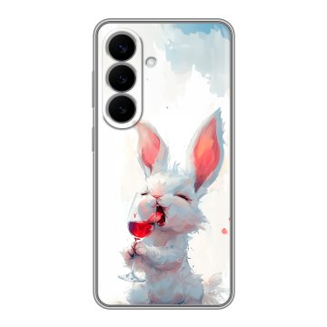 Силиконовый чехол на Samsung Galaxy S26 с принтом кролик зайчик Силиконовый чехол на Samsung Galaxy S26 с принтом кролик зайчик