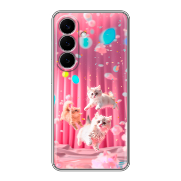 Силиконовый чехол на Samsung Galaxy S26 с принтом милые котики Силиконовый чехол на Samsung Galaxy S26 с принтом милые котики