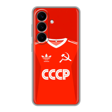 Силиконовый чехол на Samsung Galaxy S26 с принтом Флаг Герб СССР Силиконовый чехол на Samsung Galaxy S26 с принтом Флаг Герб СССР