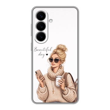 Силиконовый чехол на Samsung Galaxy S26 с принтом женский Силиконовый чехол на Samsung Galaxy S26 с принтом женский