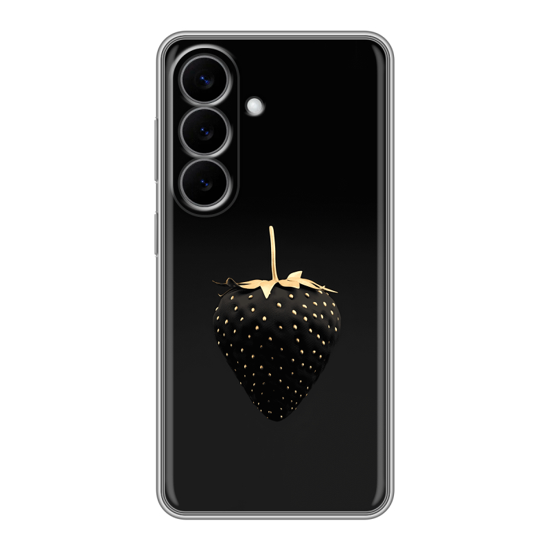 Силиконовый чехол на Samsung Galaxy S26 с принтом Черная клубника Силиконовый чехол на Samsung Galaxy S26 с принтом Черная клубника