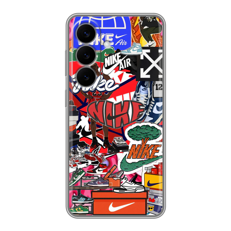 Силиконовый чехол на Samsung Galaxy S26 с принтом Найк Nike яркий Силиконовый чехол на Samsung Galaxy S26 с принтом Найк Nike яркий