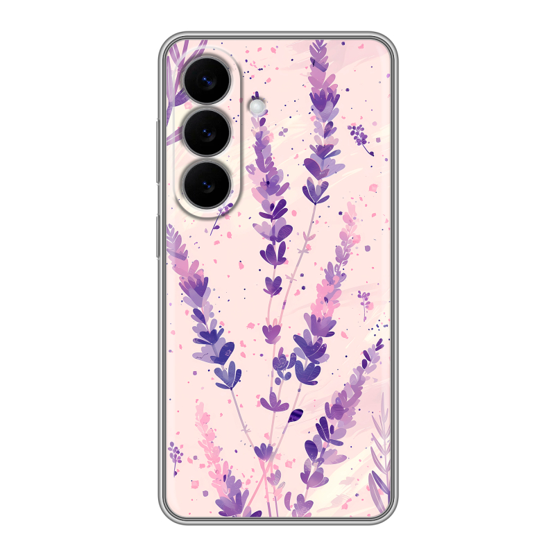 Силиконовый чехол на Samsung Galaxy S26 с принтом цветы лаванда Силиконовый чехол на Samsung Galaxy S26 с принтом цветы лаванда