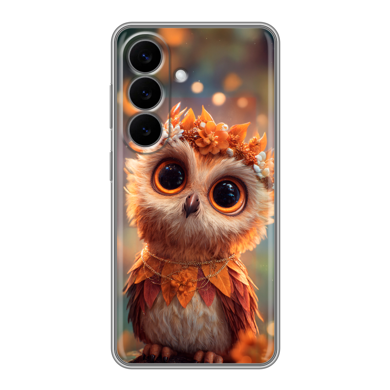 Силиконовый чехол на Samsung Galaxy S26 с принтом Милая сова Силиконовый чехол на Samsung Galaxy S26 с принтом Милая сова