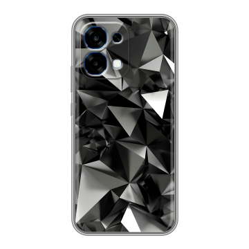 Силиконовый чехол на OPPO A6 Pro с принтом Черные кристаллы Силиконовый чехол на OPPO A6 Pro с принтом Черные кристаллы