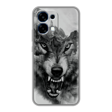 Силиконовый чехол на OPPO A6 Pro с принтом Волк Силиконовый чехол на OPPO A6 Pro с принтом Волк