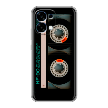 Силиконовый чехол на OPPO A6 Pro с принтом Кассета