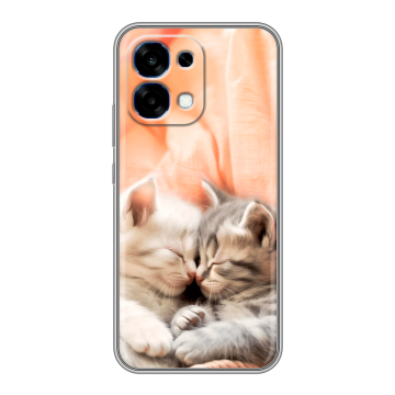 Силиконовый чехол на OPPO A6 Pro с принтом Котята Силиконовый чехол на OPPO A6 Pro с принтом Котята