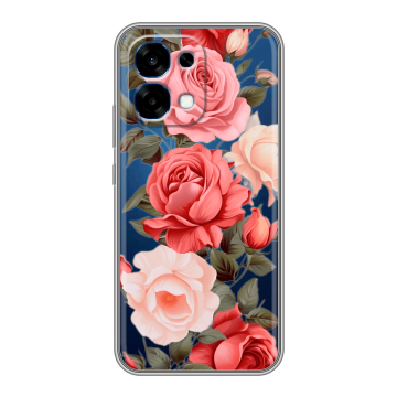 Силиконовый чехол на OPPO A6 Pro с принтом Розы Силиконовый чехол на OPPO A6 Pro с принтом Розы