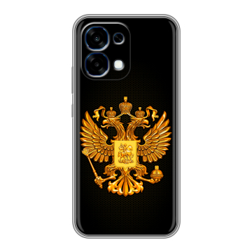 Силиконовый чехол на OPPO A6 Pro с принтом Герб России желтый Силиконовый чехол на OPPO A6 Pro с принтом Герб России желтый