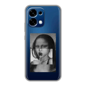 Силиконовый чехол на OPPO A6 Pro с принтом Мона Лиза Силиконовый чехол на OPPO A6 Pro с принтом Мона Лиза