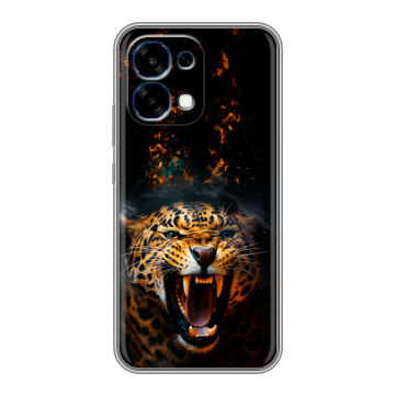 Силиконовый чехол на OPPO A6 Pro с принтом Леопард Силиконовый чехол на OPPO A6 Pro с принтом Леопард