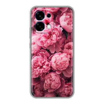Силиконовый чехол на OPPO A6 Pro с принтом цветы пионы Силиконовый чехол на OPPO A6 Pro с принтом цветы пионы