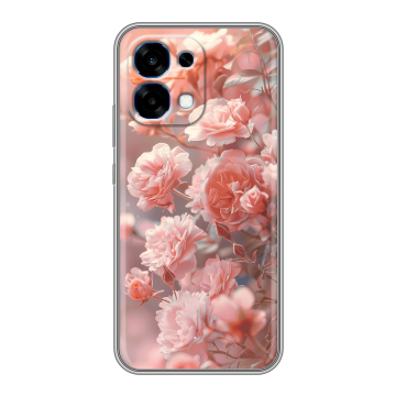 Силиконовый чехол на OPPO A6 Pro с принтом Розовые розы Силиконовый чехол на OPPO A6 Pro с принтом Розовые розы