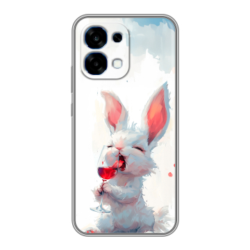 Силиконовый чехол на OPPO A6 Pro с принтом кролик зайчик Силиконовый чехол на OPPO A6 Pro с принтом кролик зайчик
