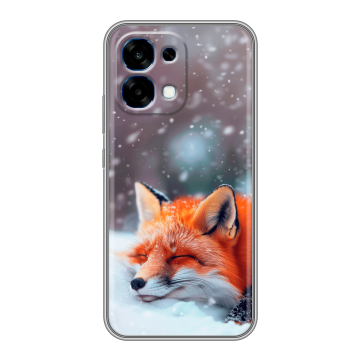 Силиконовый чехол на OPPO A6 Pro с принтом лиса Силиконовый чехол на OPPO A6 Pro с принтом лиса