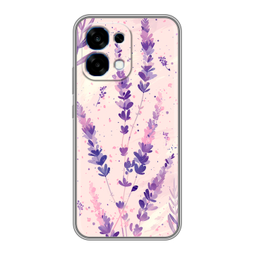 Силиконовый чехол на OPPO A6 Pro с принтом цветы лаванда