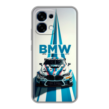 Силиконовый чехол на OPPO A6 Pro с принтом БМВ BMW