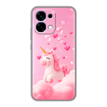 Силиконовый чехол на OPPO A6 Pro с принтом Единорог
