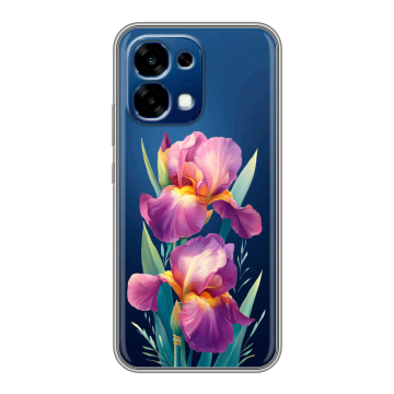 Силиконовый чехол на OPPO A6 Pro с принтом Цветы орхидеи