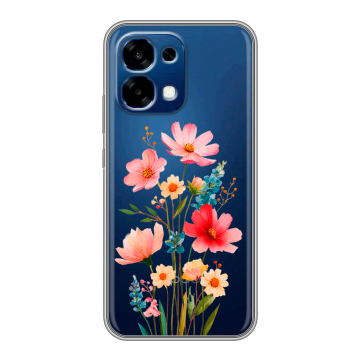 Силиконовый чехол на OPPO A6 Pro с принтом Цветы