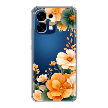 Силиконовый чехол на OPPO A6 Pro с принтом Цветы принт