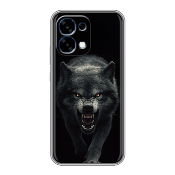 Силиконовый чехол на OPPO A6 Pro с принтом Волк