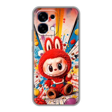 Силиконовый чехол на OPPO A6 Pro с принтом Labubu Лабубу