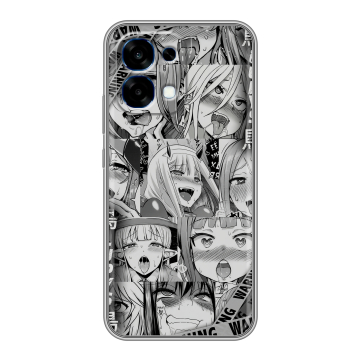 Силиконовый чехол на OPPO A6 Pro с принтом Ahegao Ахегао Аниме