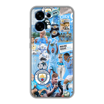 Силиконовый чехол на OPPO A6 Pro с принтом Man City Манчестер Сити