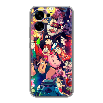 Силиконовый чехол на OPPO A6 Pro с принтом Gravity Falls Гравити Фолз