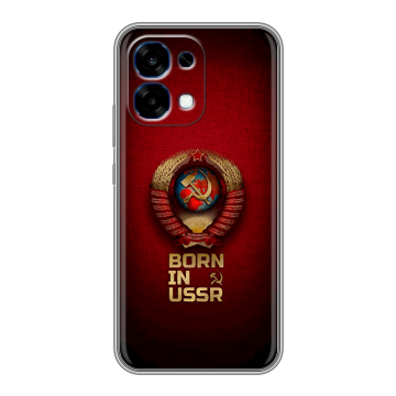 Силиконовый чехол на OPPO A6 Pro с принтом Флаг Герб СССР