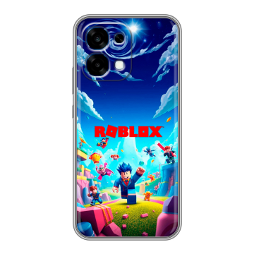 Силиконовый чехол на OPPO A6 Pro с принтом Roblox Роблокс Силиконовый чехол на OPPO A6 Pro с принтом Roblox Роблокс