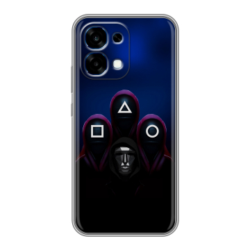 Силиконовый чехол на OPPO A6 Pro с принтом Игра Кальмара