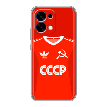 Силиконовый чехол на OPPO A6 Pro с принтом Флаг Герб СССР