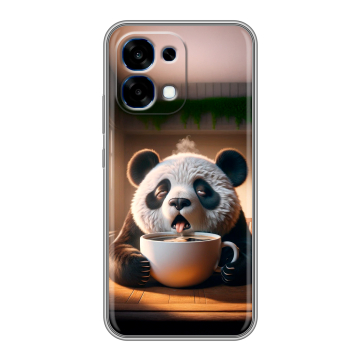 Силиконовый чехол на OPPO A6 Pro с принтом смешная панда Силиконовый чехол на OPPO A6 Pro с принтом смешная панда