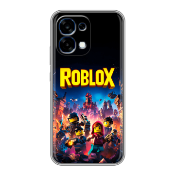 Силиконовый чехол на OPPO A6 Pro с принтом Roblox Роблокс