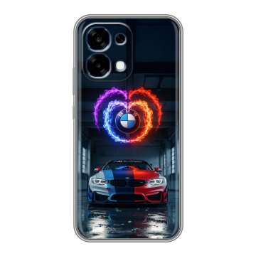 Силиконовый чехол на OPPO A6 Pro с принтом BMW БМВ