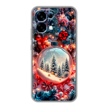 Силиконовый чехол на OPPO A6 Pro с принтом Новый год