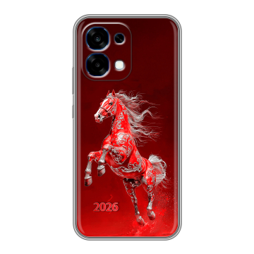Силиконовый чехол на OPPO A6 Pro с принтом Новый год