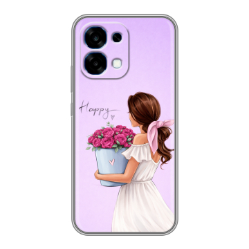 Силиконовый чехол на OPPO A6 Pro с принтом женский Силиконовый чехол на OPPO A6 Pro с принтом женский