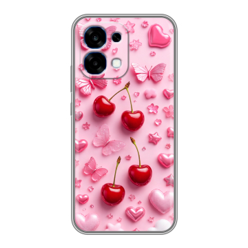 Силиконовый чехол на OPPO A6 Pro с принтом для девочек
